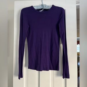 Three Dots royal purple long sleeve tee – 100% cotton, excellent condition!  ❤️